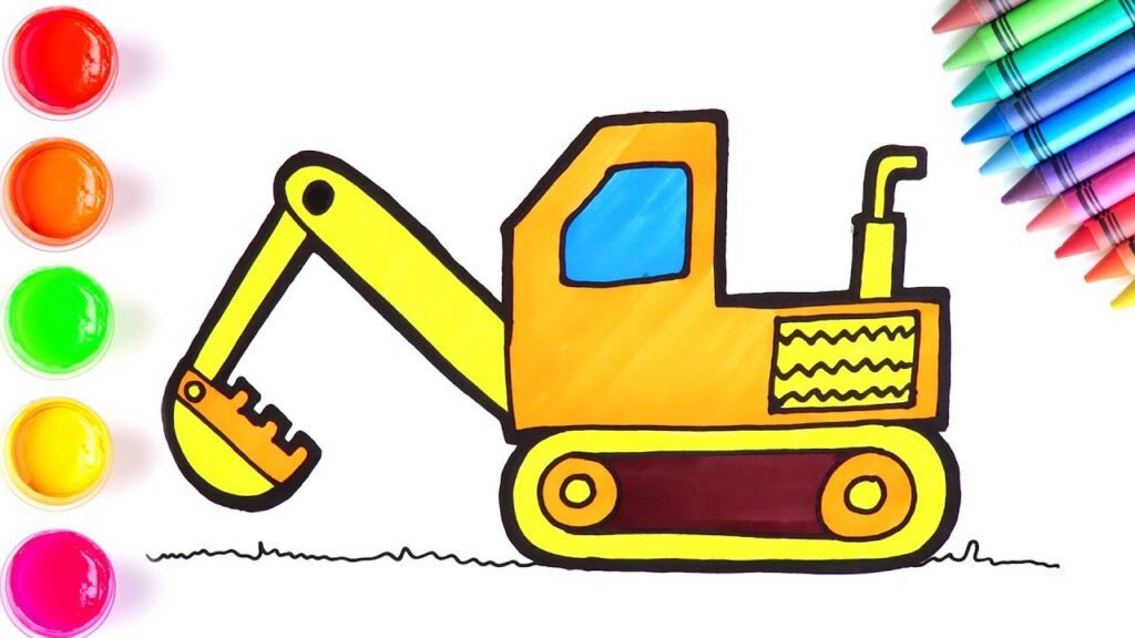 Los mejores dibujos de excavadoras para niños